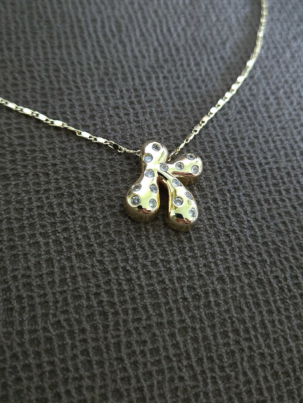Gemelli👭 Puffy Letter "K" Initial Pendant Necklace - Picture 15 of 16